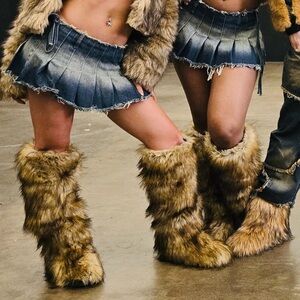 Faux Fur Leg Warmers